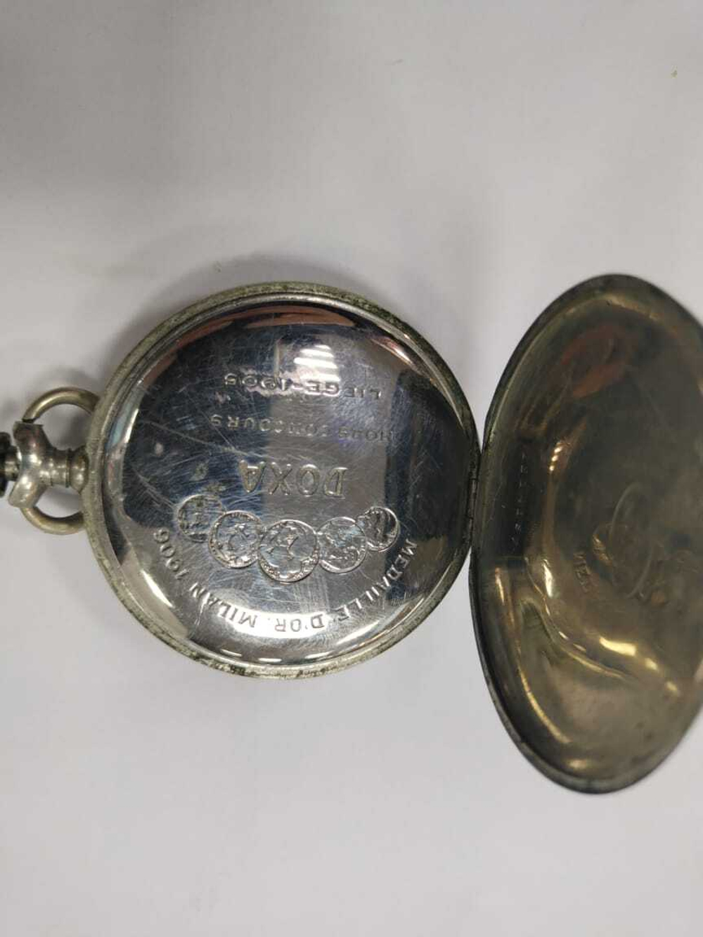 Карманные часы doxa, мельхиор, Швейцария, 1906