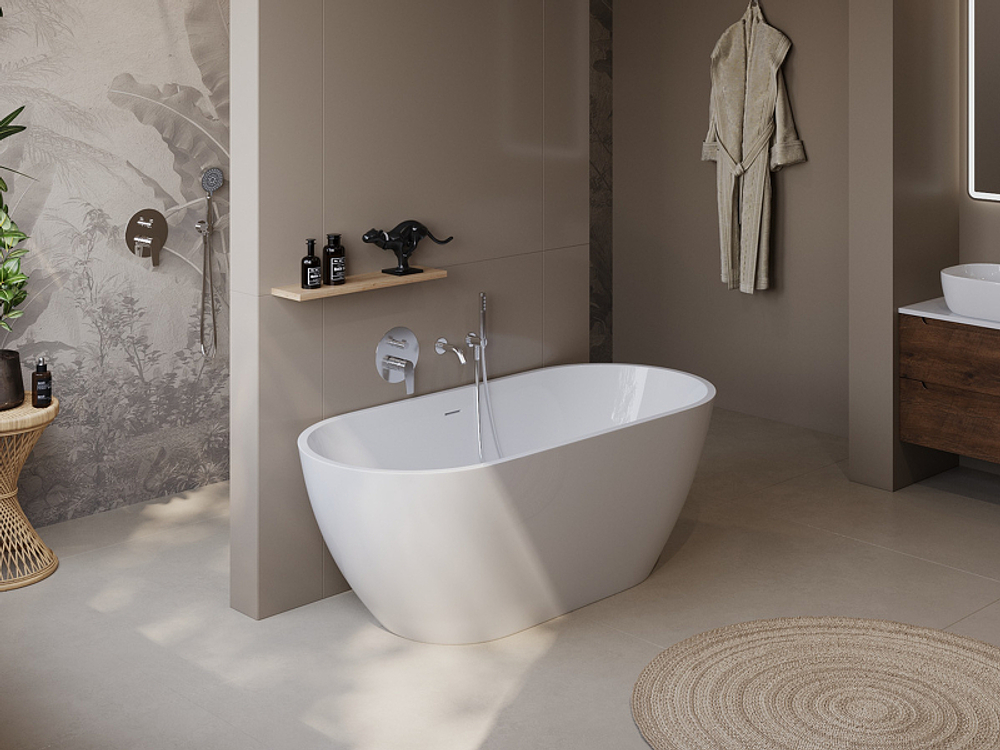 Акриловая ванна BelBagno Uno 160x73 BB701-1600-730-K без гидромассажа