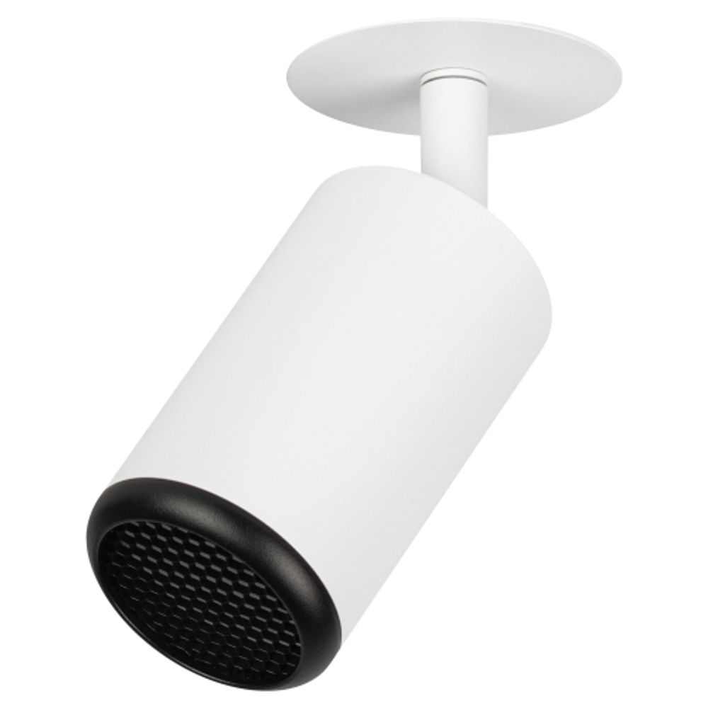 Встраиваемый светильник алюминиевый ЭРА KL106 WH/BK MR16 GU10 белый/черный матовый | Алюминиевые встраиваемые светильники