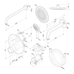 Встраиваемая душевая система со смесителем для ванны и душа с термостатом и душевым набором AM.PM X-Joy FT85A3RH30
