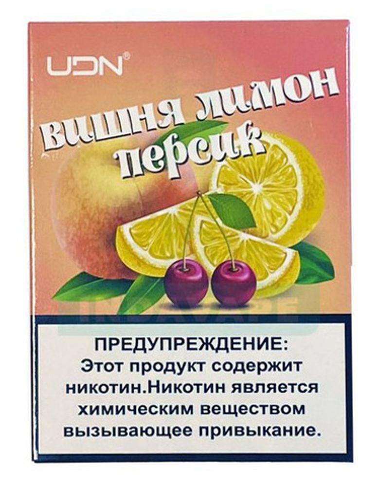Картридж UDN-X - Вишня Лимон Персик 2.5 мл (3шт) Картридж UDN-X - Вишня Лимон Персик 2.5 мл (3шт)