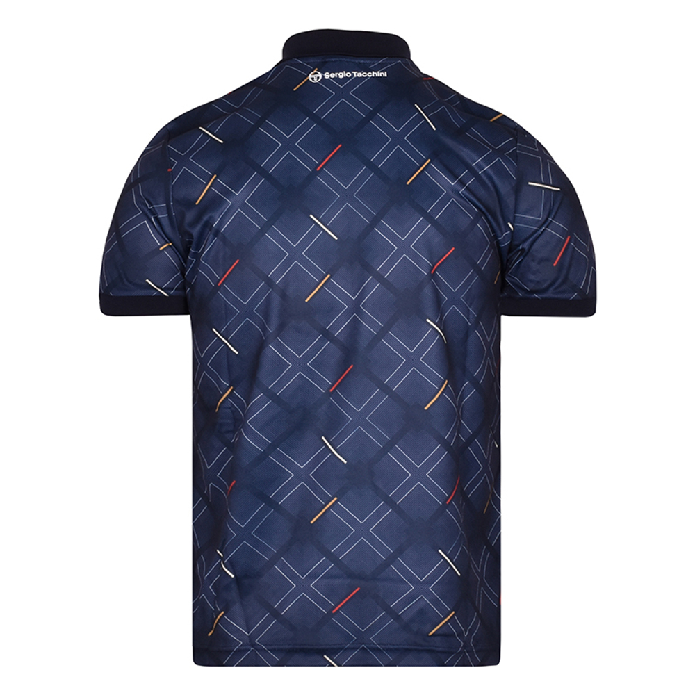 Мужское поло теннисное Sergio Tacchini Nonsentric Polo - navy/gold