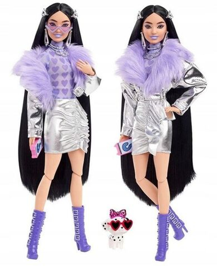 Кукла Mattel Barbie Extra - Экстра с длинными волосами в металлической куртке - Барби HHN07