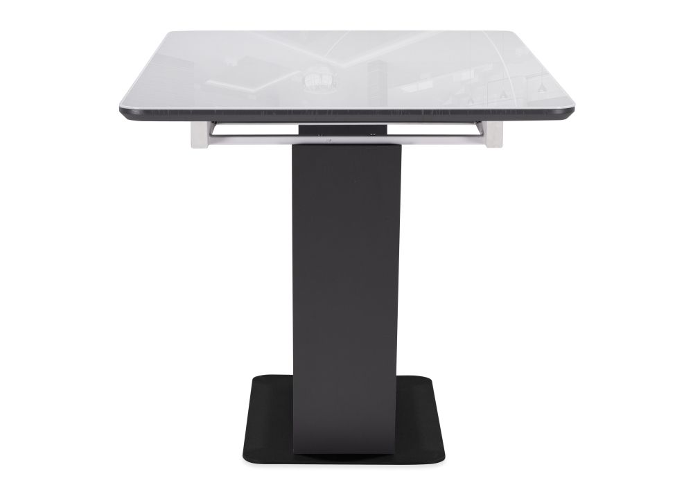 Стол на тумбе Иматра 140(180)х80х75 ультра белый / черный