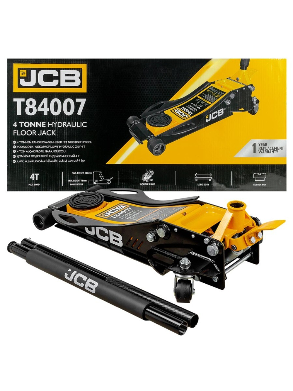 Домкрат подкатной гидравлический 4т JCB JCB-T84007