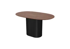 Стол обеденный Type овальный 140*85 см (орех/черный)