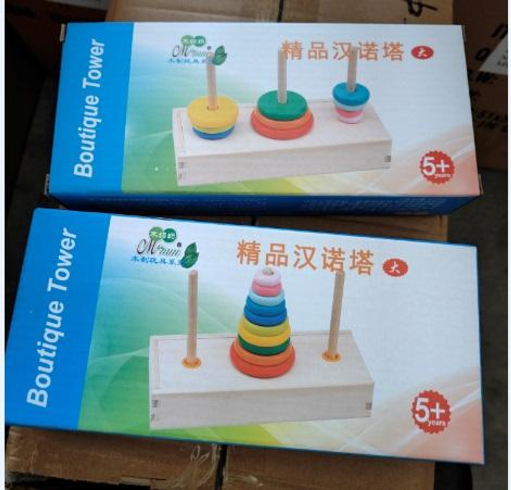 Развивающая игрушка деревянная Сортер на гвоздиках 3 элемента, коробка C-41685