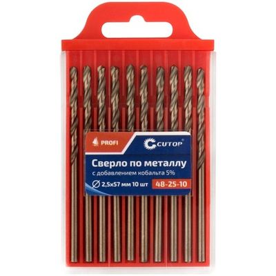 Сверло Cutop Profi 2,5*57 по металлу 10 шт   48-25-10
