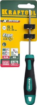 KRAFTOOL Х-Drive, SL3 x 80, отвертка (250071-3.0-080)