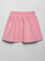 Розовый костюм для девочки с юбкой на лето