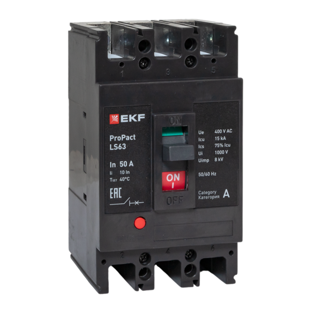 Автоматический выключатель в литом корпусе  EKF mccb-63-15-3-50-ls