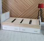 Кровать LIGHT Сакура дуб сонома/белый 900