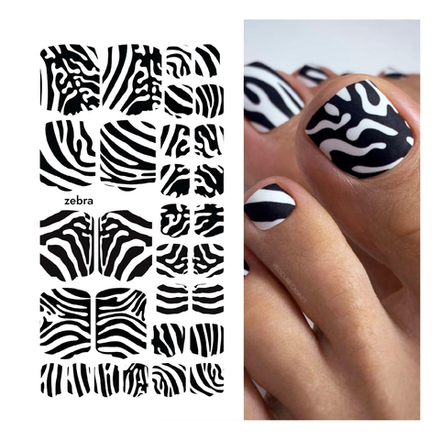 Пленка для педикюра Provocative zebra