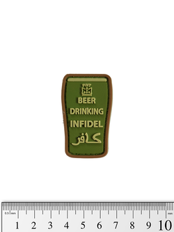 Шеврон Infidel Beer Drinking PVC. Олива