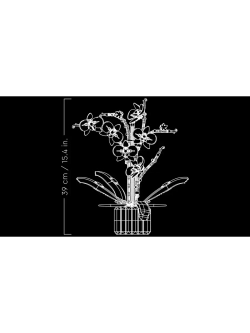 Конструктор Цветы Орхидея 608 деталей