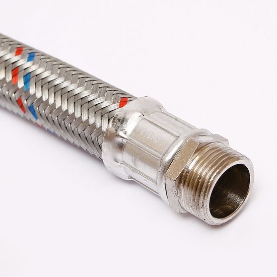 Гибкая подводка для насосов Uni-Fitt НР 1" х ВР 1", длина 800 мм угловая антивибрационная (505S4408)