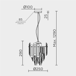 Подвесная люстра Modelux ML.7088.250 CR