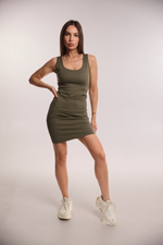Платье-Майка Мини (Хаки)