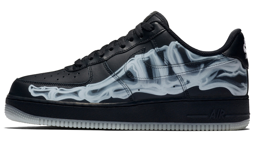 Кроссовки Nike Air Force 1 Skeleton 'Black On Black'