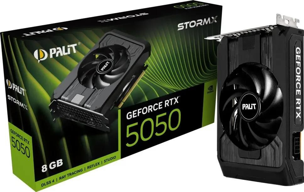 Видеокарта Palit NVIDIA  GeForce RTX 5050 PA-RTX5050 STORMX 8ГБ StormX, GDDR6, Ret [ne65050019p1-gb2070f]