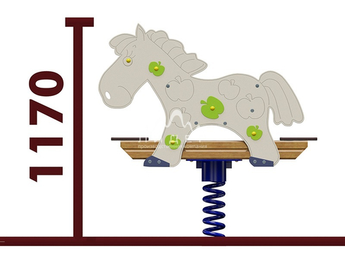 Качели-балансир на пружине “Конь”