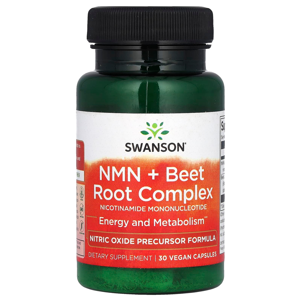 Swanson Vitamins, Комплекс NMN + свекла, 30 веганских капсул