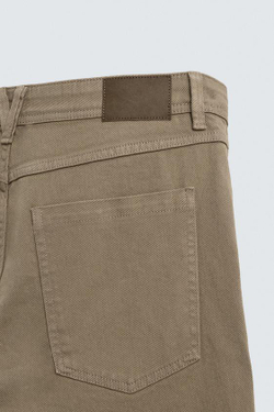 ZARA БРЮКИ STRAIGHT FIT, РЫЖЕВАТО-КОРИЧНЕВЫЙ