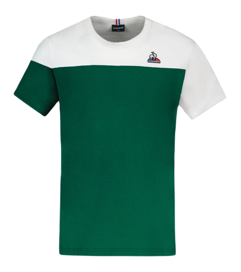 Мужская теннисная футболка Le Coq Sportif BAT Tee Short Sleeve N°3 SS23 - vert foncé camuset