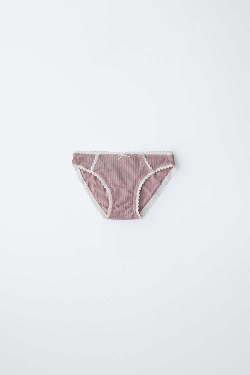 ZARA НАБОР ИЗ ТРЕХ ТРУСОВ С КРУЖЕВОМ, РАЗНОЦВЕТНЫЙ