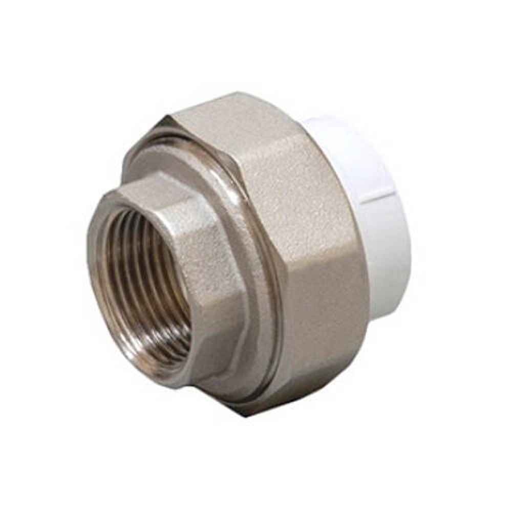 Переход на внутреннюю резьбу разъемный Fusitek - 25 x 1/2" (для полипропиленовых труб, цвет белый)