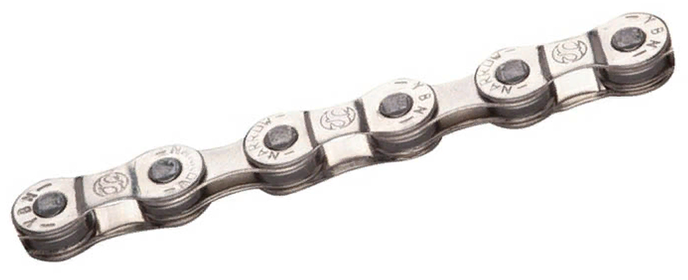Цепь YBN 1/2"x11/128", 114 зв, 9 скор, серебристо-серая, инд уп.