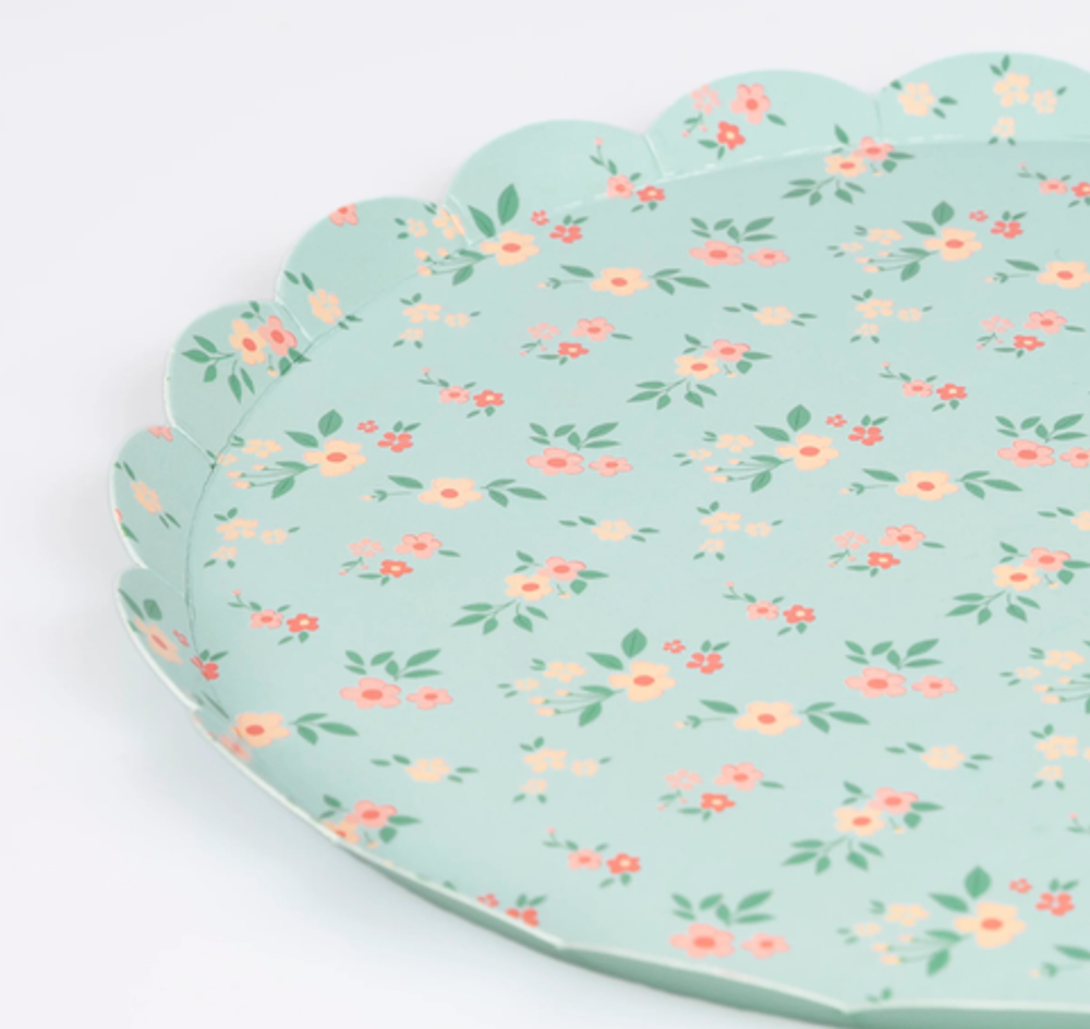 Тарелки большие "Vintage ditsy" 8 шт. (21,6 х 21,6 см)