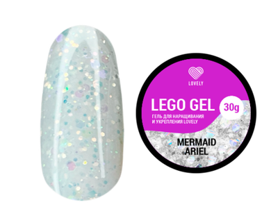 LOVELY Гель для наращивания и укрепления Lego Gel Mermaid Ariel, 15 гр
