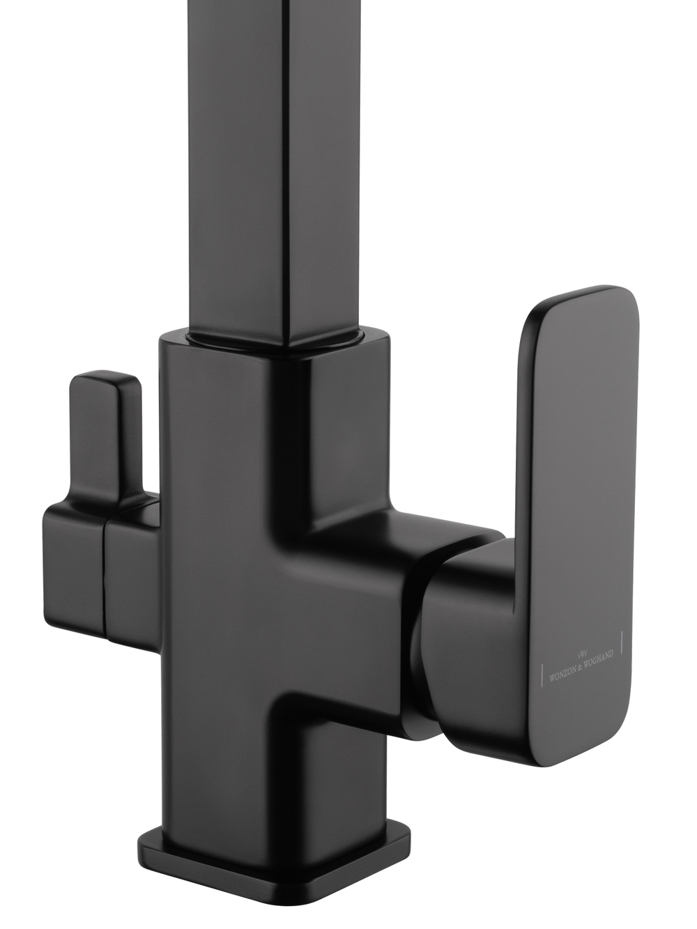 Смеситель для кухни с гибким изливом и подключением фильтра WONZON & WOGHAND, Черный матовый (WW-88458012-MB)