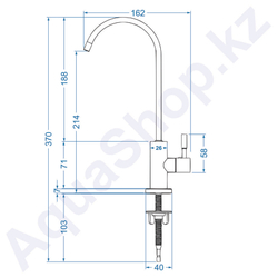 Размеры Золотого крана чистой воды D-13