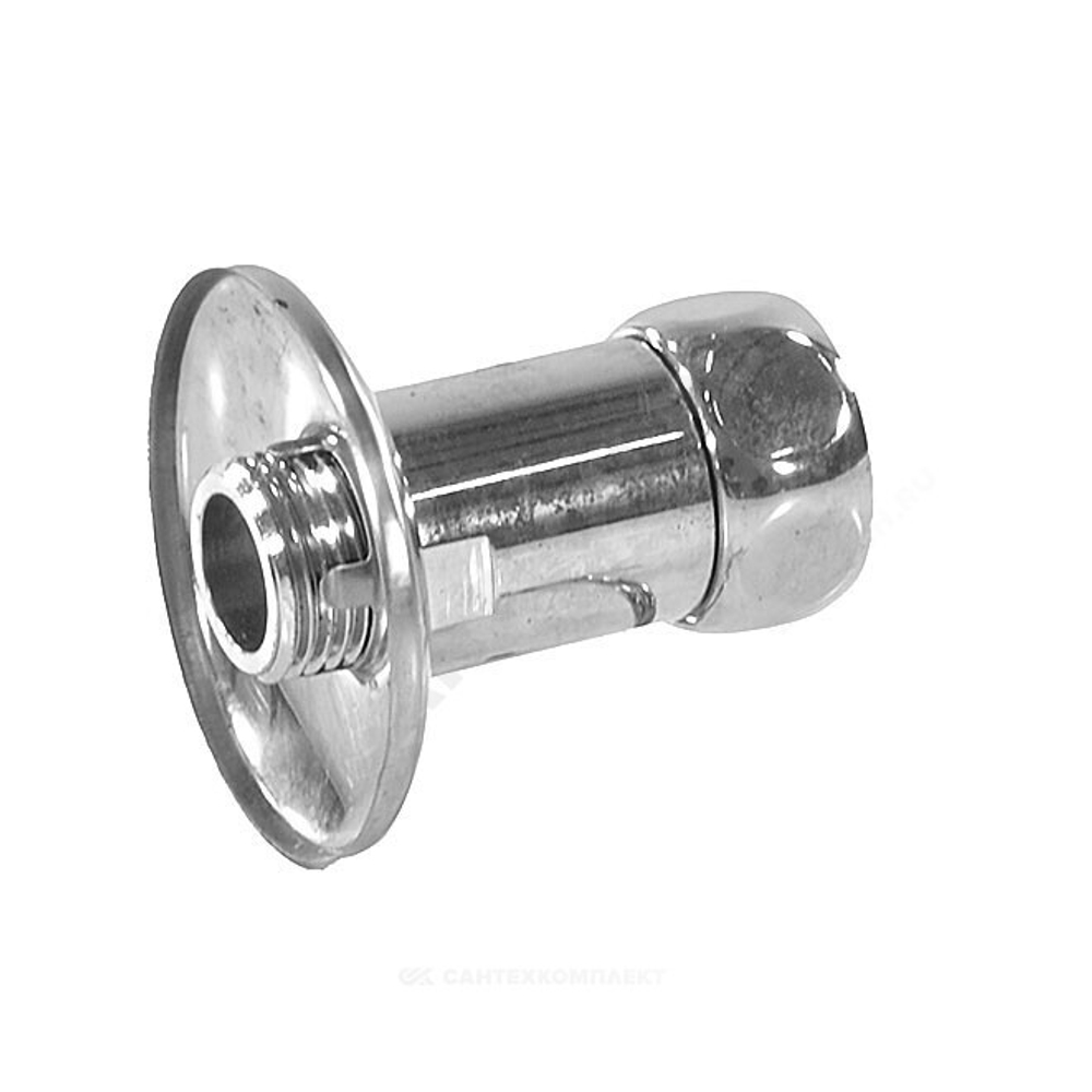 Соединитель для полотенцесушителя латунь Ду 20х15 3/4"x1/2" нак/гайка/НР прямой хром 0003-15 RCN