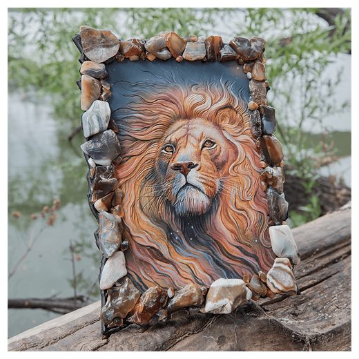 Картина из кожи «Храбрый сердцем»