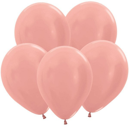 Шар латексный розовое золото металлик