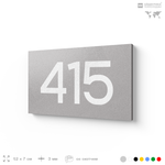 Номер на дверь 415, табличка на дверь для офиса, квартиры, кабинета, аудитории, склада, серая 120х70 мм, Айдентика Технолоджи