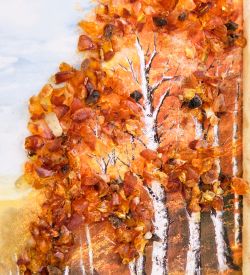 AMB-54/ 1 Картина «Красота природы» (с янтарной крошкой) дер.рамка 12х15