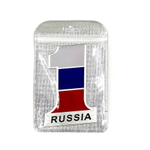 Наклейка Russia 1 объемная полиурентановая (Флаг России 8х12см). Белый, синий, красный цвет