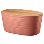 Хлебница с бамбуковой крышкой tierra, 10 л, терракотовая