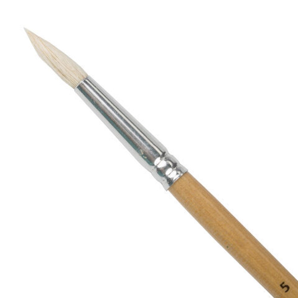Кисть ПИФАГОР, из ворса козы, круглая, № 5, 200828