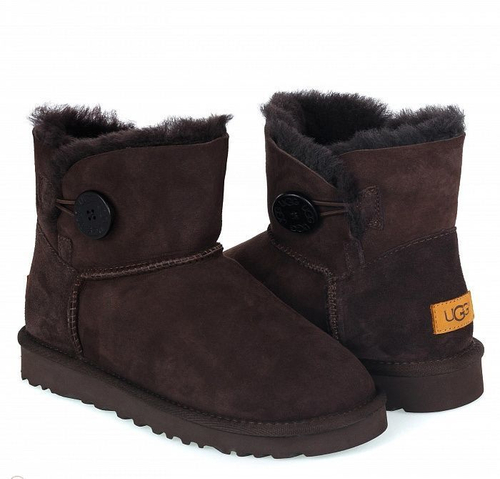 Ugg Mini Bailey Button II Chocolate