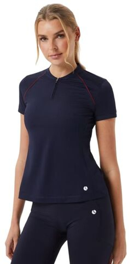 Женское поло Björn Borg Ace Zip - небесный