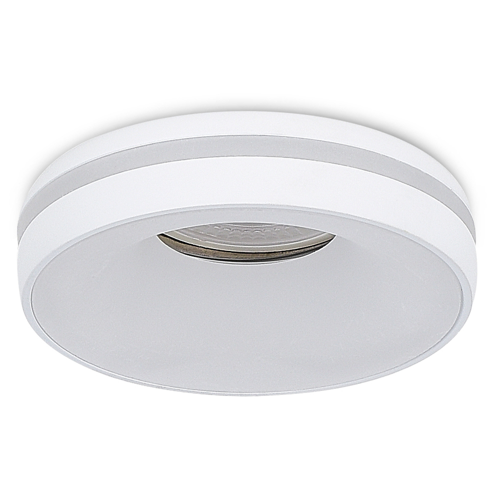 Светильник встраиваемый, GU10, D95xH38мм, IP20, белый, без лампы