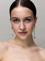 Серьги "Kill My Mind" из селенита Silver