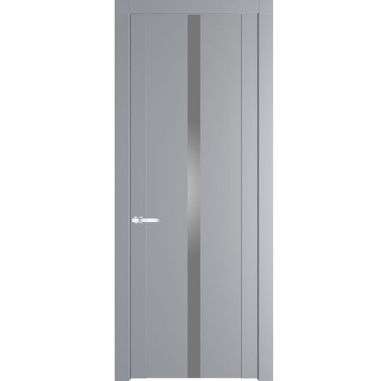 Межкомнатная дверь эмаль Profil Doors 1.8P смоки стекло серебро матлак