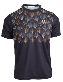 Теннисная футболка Sergio Tacchini Punte - black/apricote