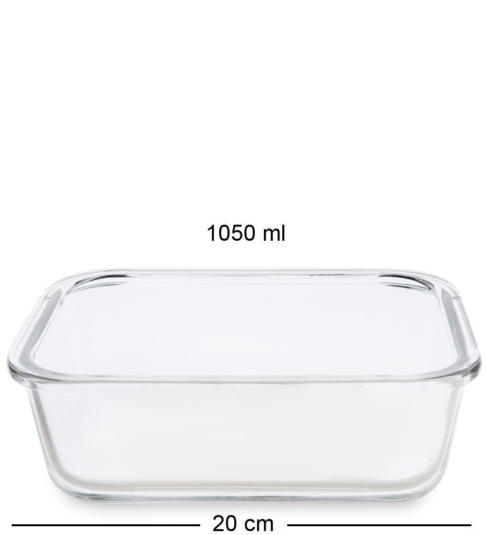 GAEM Home HM-01/25-B Контейнер прямоугольный стеклянный 1020 мл